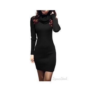 V28 Women Cowl Neck Knit Dress